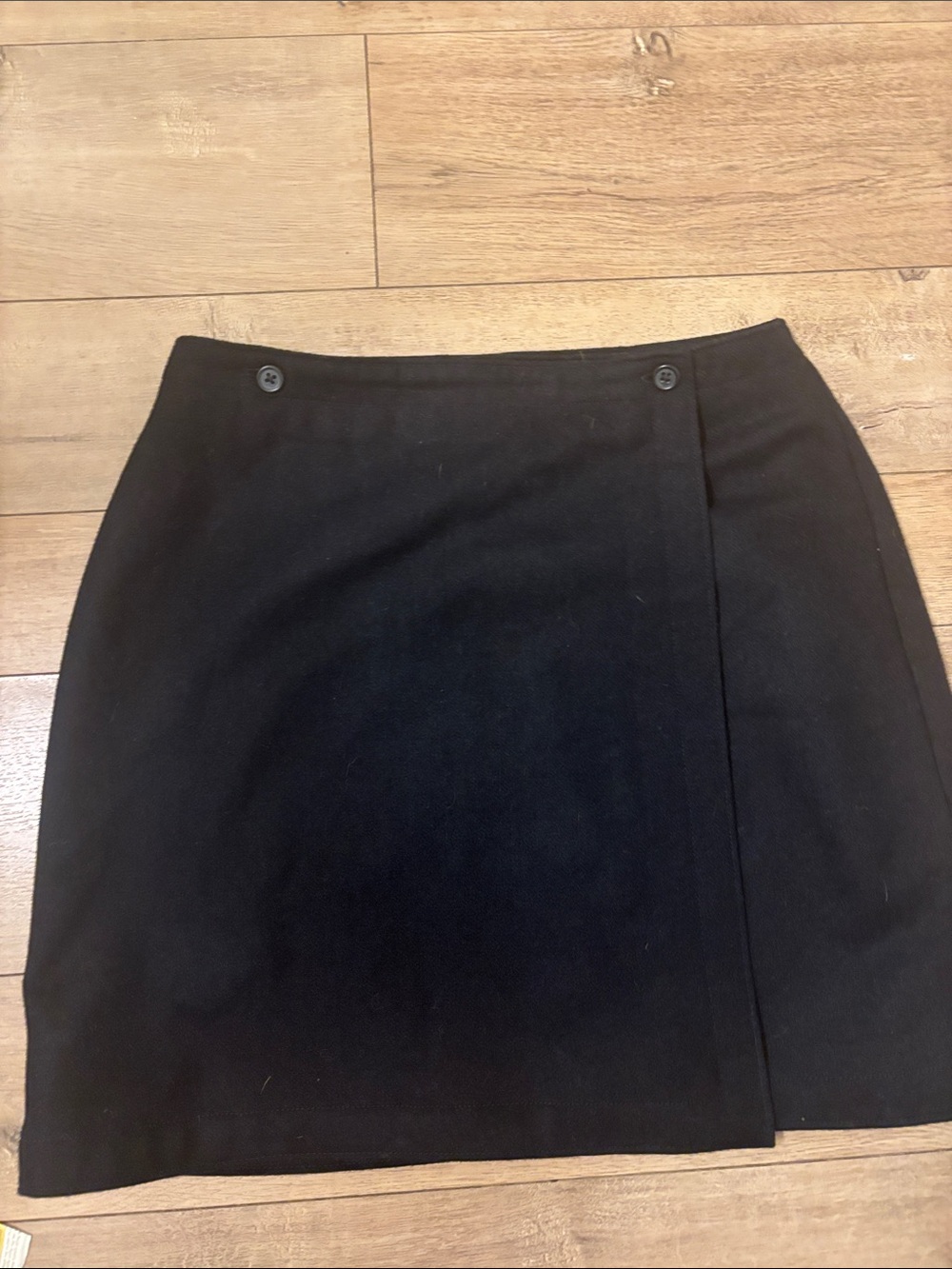 GAP Black Wrap-Front Mini Skirt